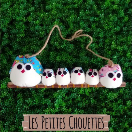 Famille De Chouettes Hiboux A Personnaliser Avec Les Petites Chouettes